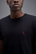RESERVA Pima Red Bird Men's Premium Cotton T-Shirt Black