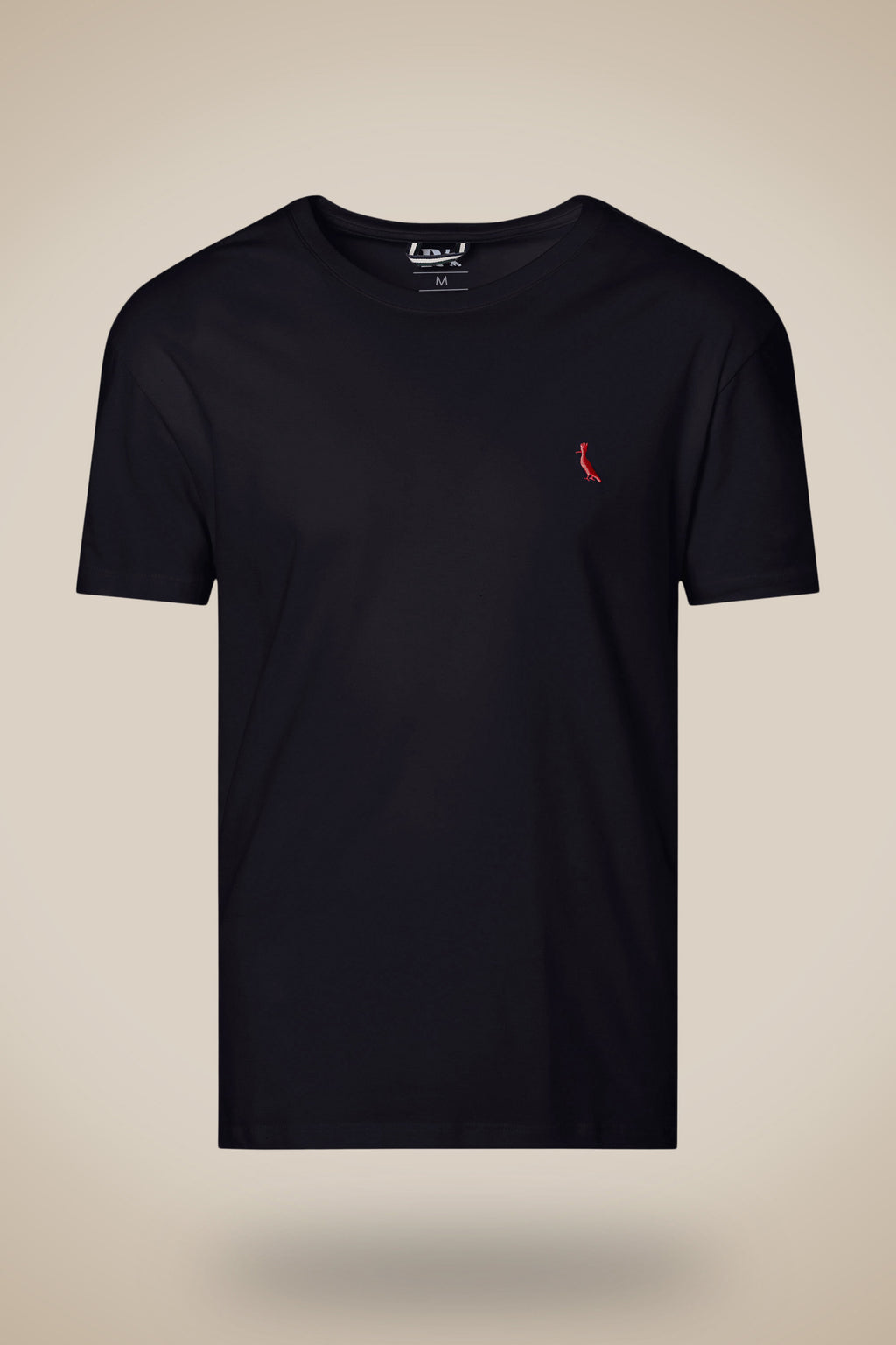 RESERVA Pima Red Bird Men's Premium Cotton T-Shirt Black