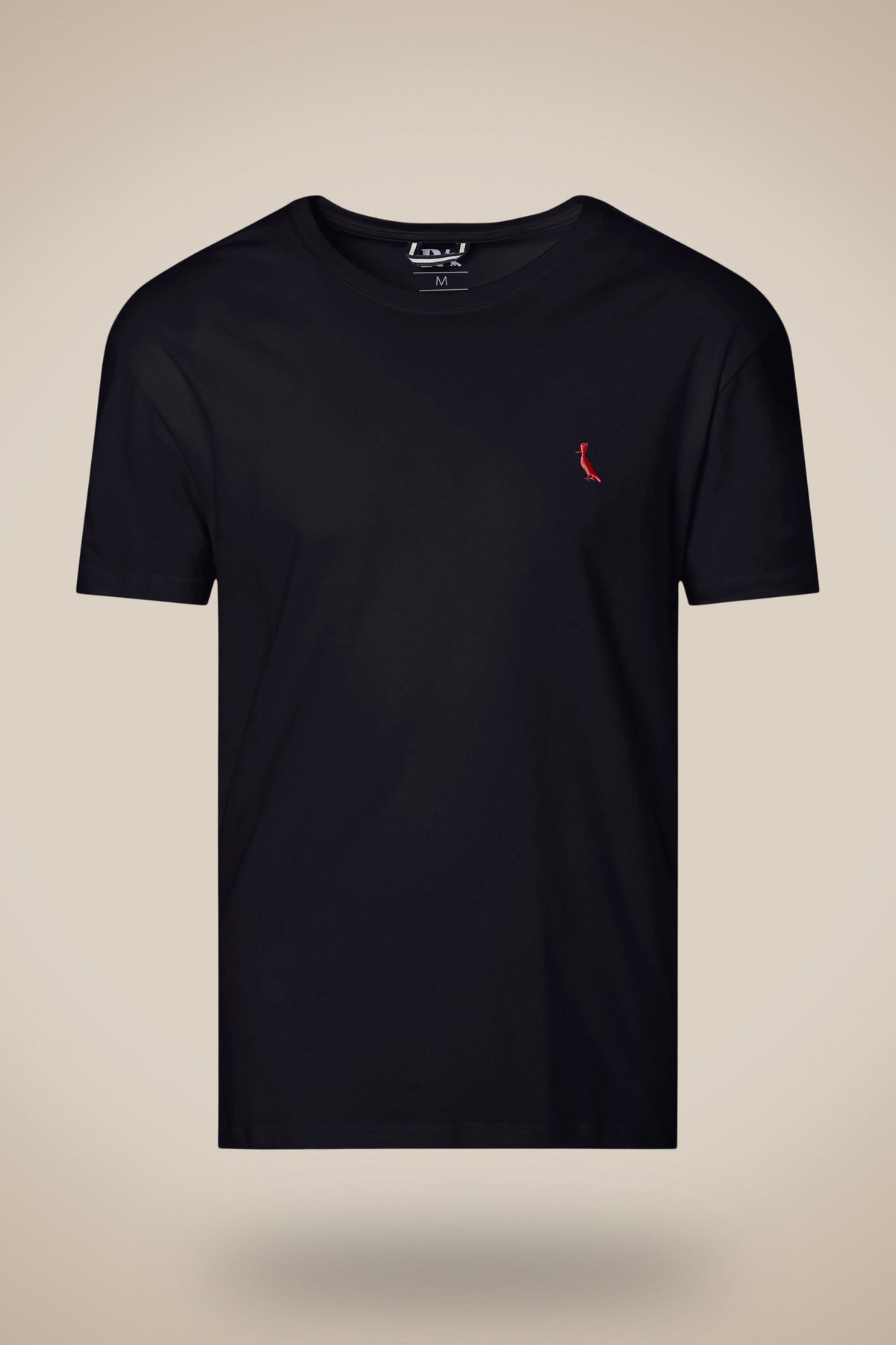 RESERVA Pima Red Bird Men's Premium Cotton T-Shirt Black