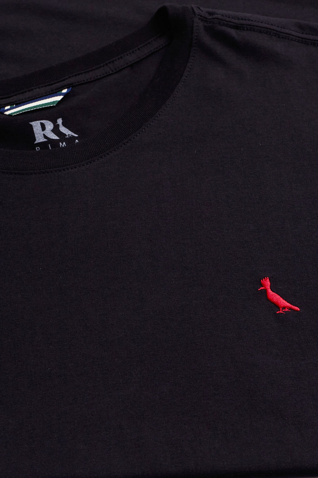 RESERVA Pima Red Bird Men's Premium Cotton T-Shirt Black