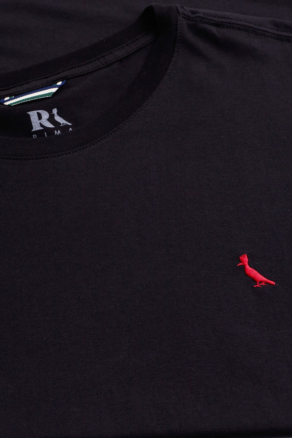 RESERVA Pima Red Bird Men's Premium Cotton T-Shirt Black