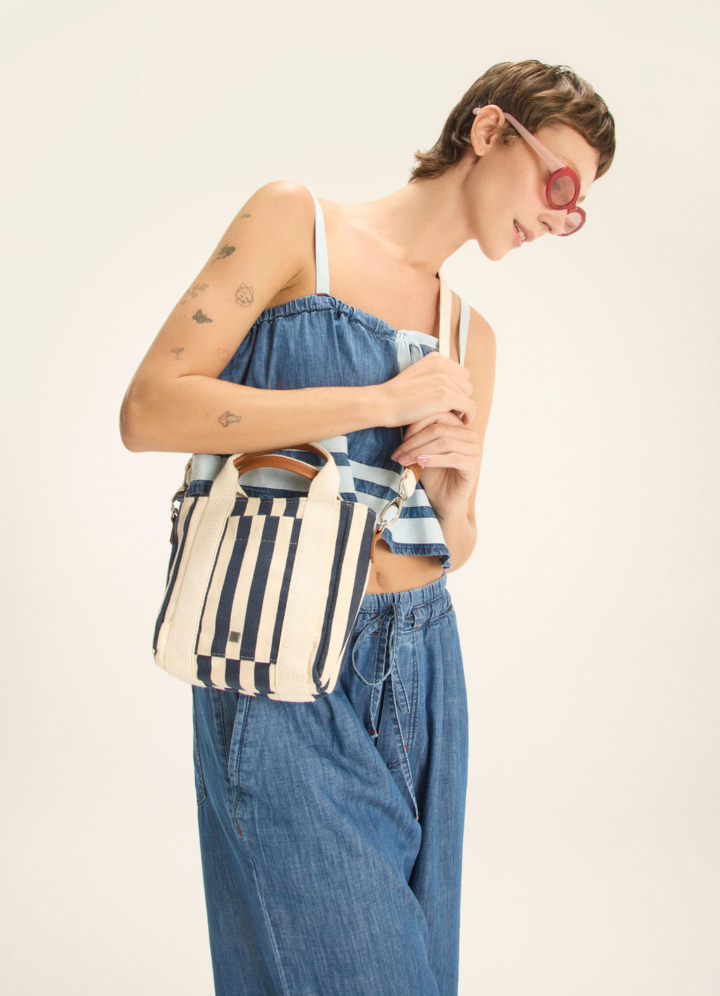 Cantão Striped Knit Cardigan Button Front