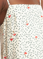 Cantão Amanita Printed Balloon Dress Women's Adjustable Hem