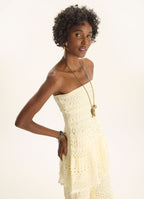 Cantão Women's Off-White Textured Knit Sleeveless Blouse Elegant Top