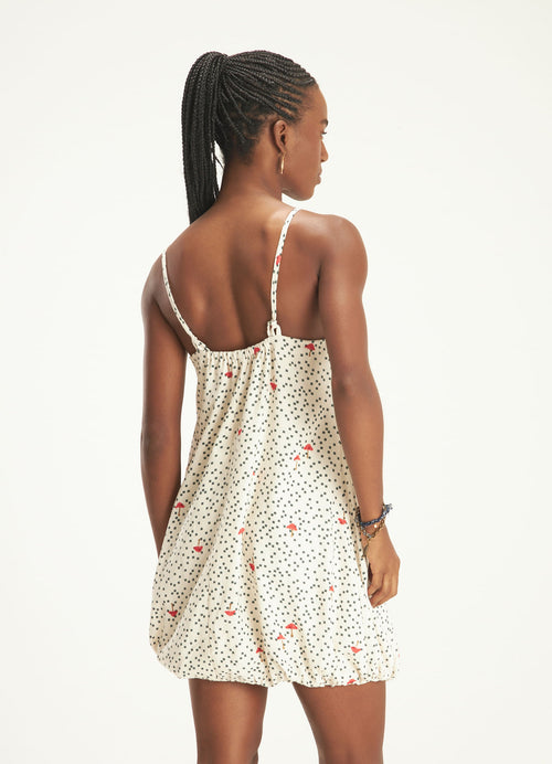Cantão Amanita Printed Balloon Dress Women's Adjustable Hem
