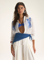 Cantão Voile Embroidered Barracuda Long Sleeve Shirt