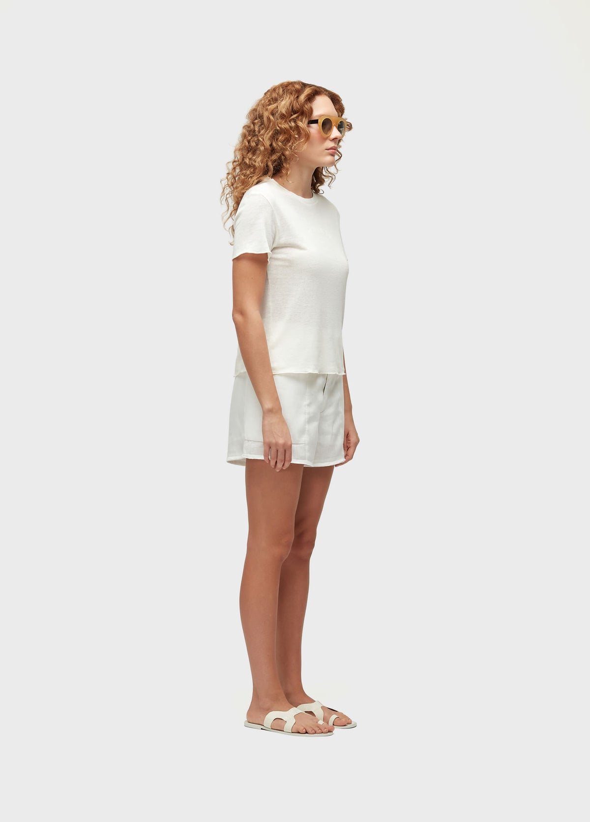 Osklen Iemanja Women's T-Shirt Linen Blend Off White