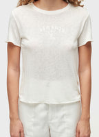 Osklen Iemanja Women's T-Shirt Linen Blend Off White