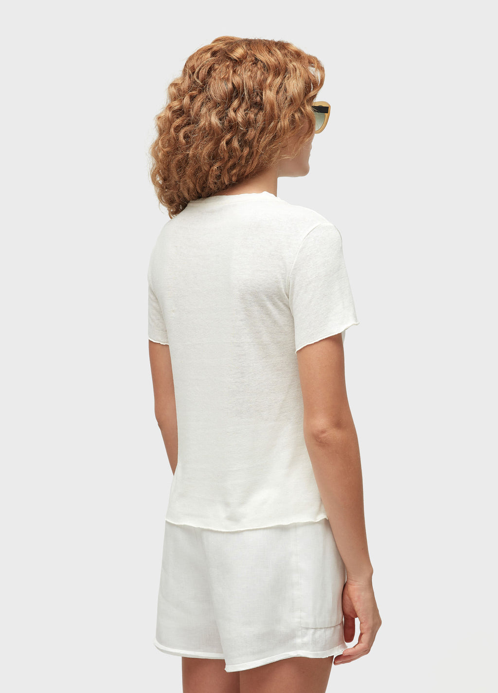 Osklen Iemanja Women's T-Shirt Linen Blend Off White