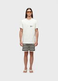 Osklen Bermuda Stripes Knit Men's Shorts Off White