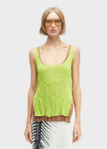 Osklen Plisse Duo Women's Pleated Layered Tank Top