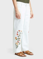 Osklen Over Cotton Flowers Pants Recycled Twill White