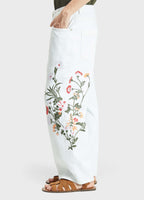 Osklen Over Cotton Flowers Pants Recycled Twill White