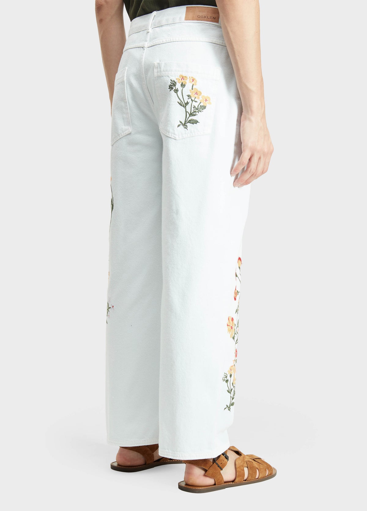 Osklen Over Cotton Flowers Pants Recycled Twill White
