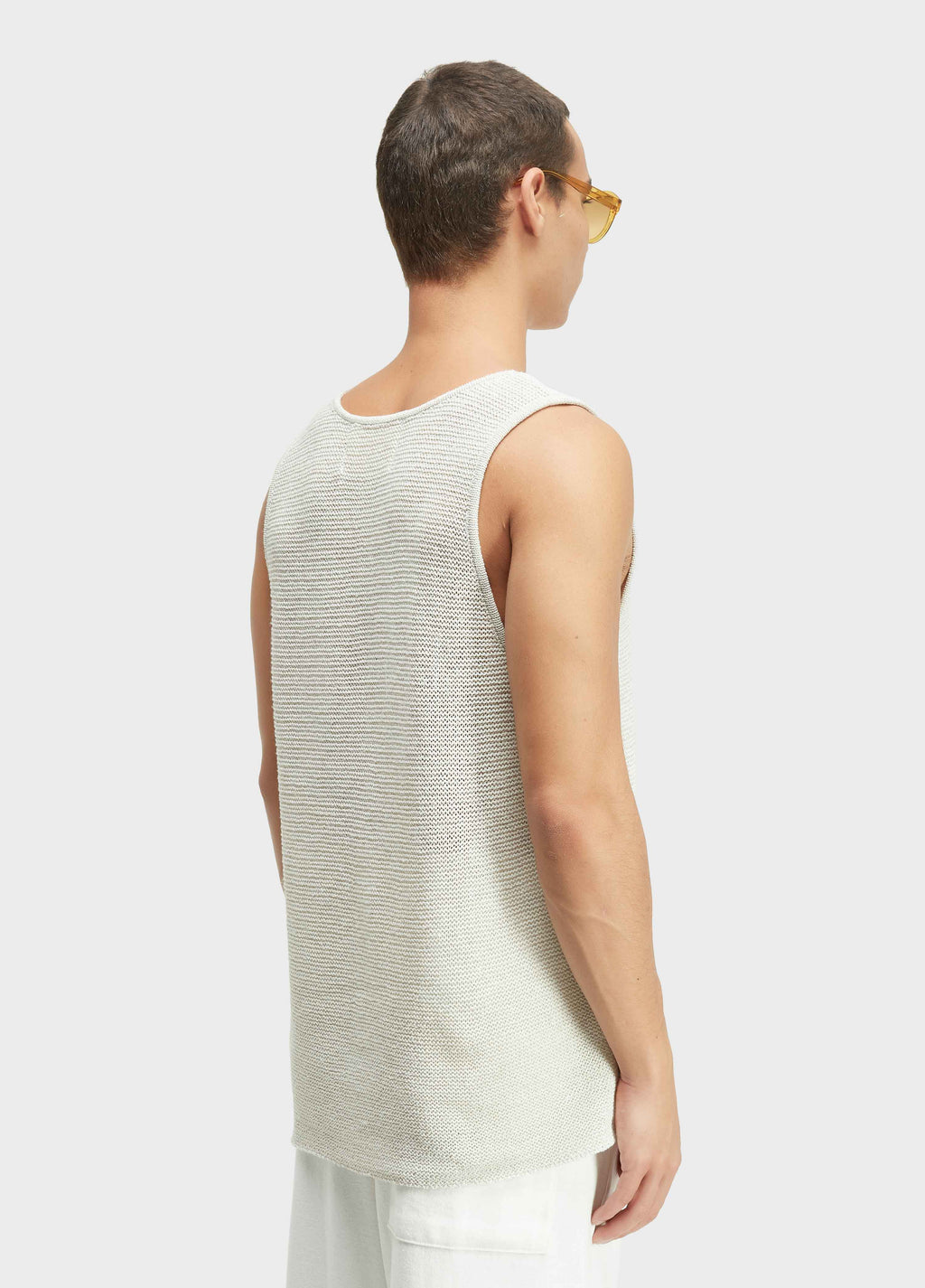Osklen Tricot Juta Tank Top Recycled Cotton Sand