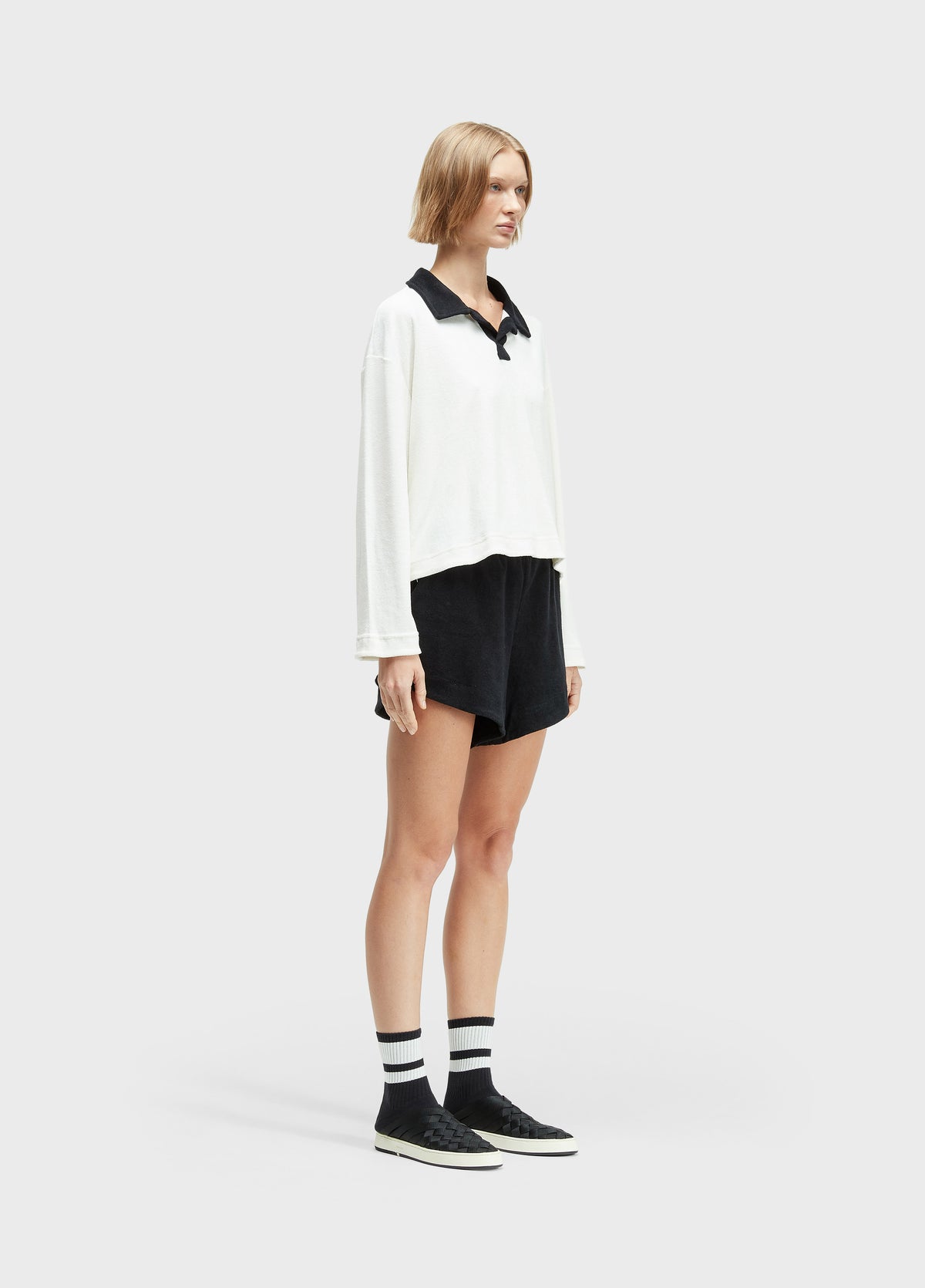 Osklen Atoalhado Women's Terry Cloth Drawstring Shorts Black