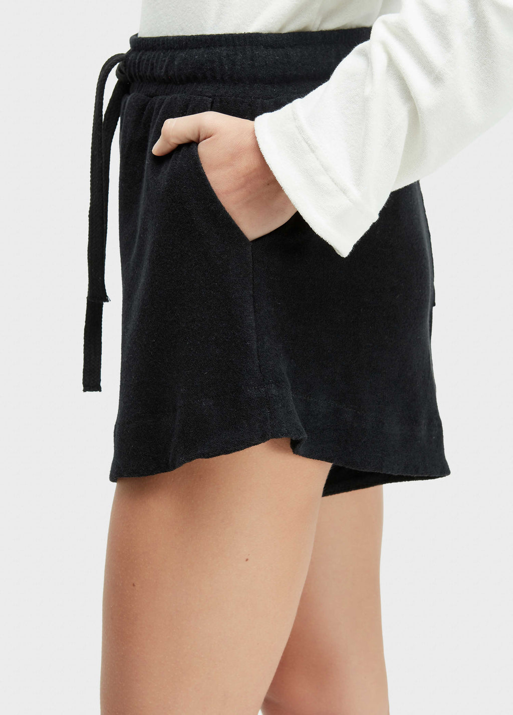 Osklen Atoalhado Women's Terry Cloth Drawstring Shorts Black