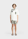Osklen Palm Graph Jacquard Cotton Bermuda Shorts Green