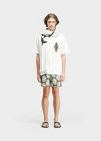 Osklen Palm Graph Jacquard Cotton Bermuda Shorts Green