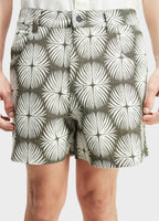 Osklen Palm Graph Jacquard Cotton Bermuda Shorts Green