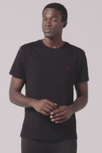 RESERVA Pima Red Bird Men's Premium Cotton T-Shirt Black